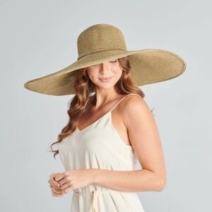 San Diego Hat Company Ultrabraid XL Brim Floppy Hat - Multi Brown- with gold lur